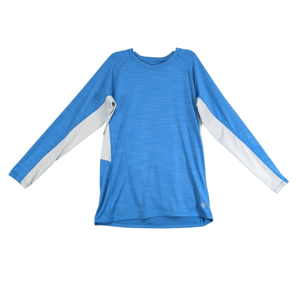 Hang Ten Blue Performance T-Shirt Mens M UPF 50+ Long Sleeves Stretch Beach Surf